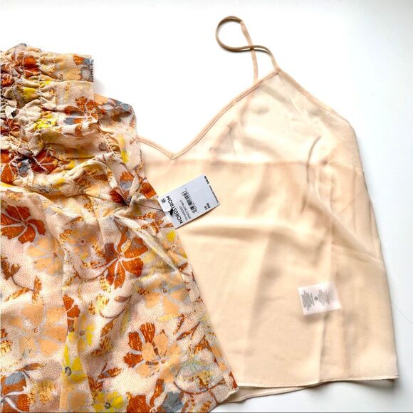 NWT Joie Silk top “Tezza” in apricot with flower prints size 1X - Picture 8 of 9